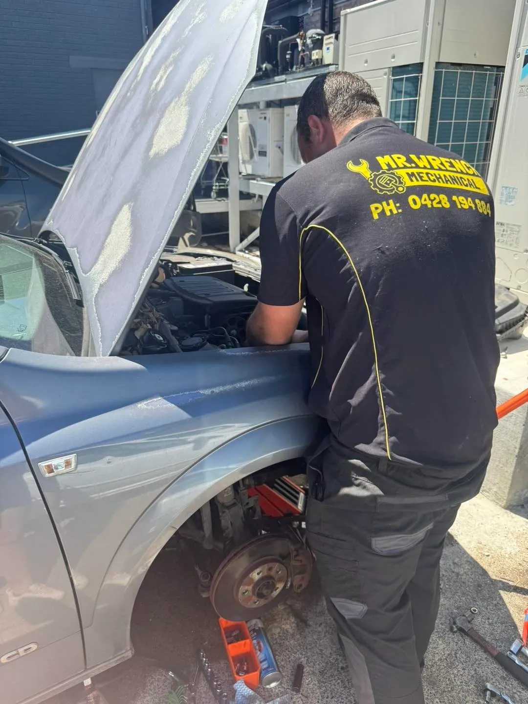 Mr Wrench Mechanical mobile mechanic working on a car in Taree, NSW